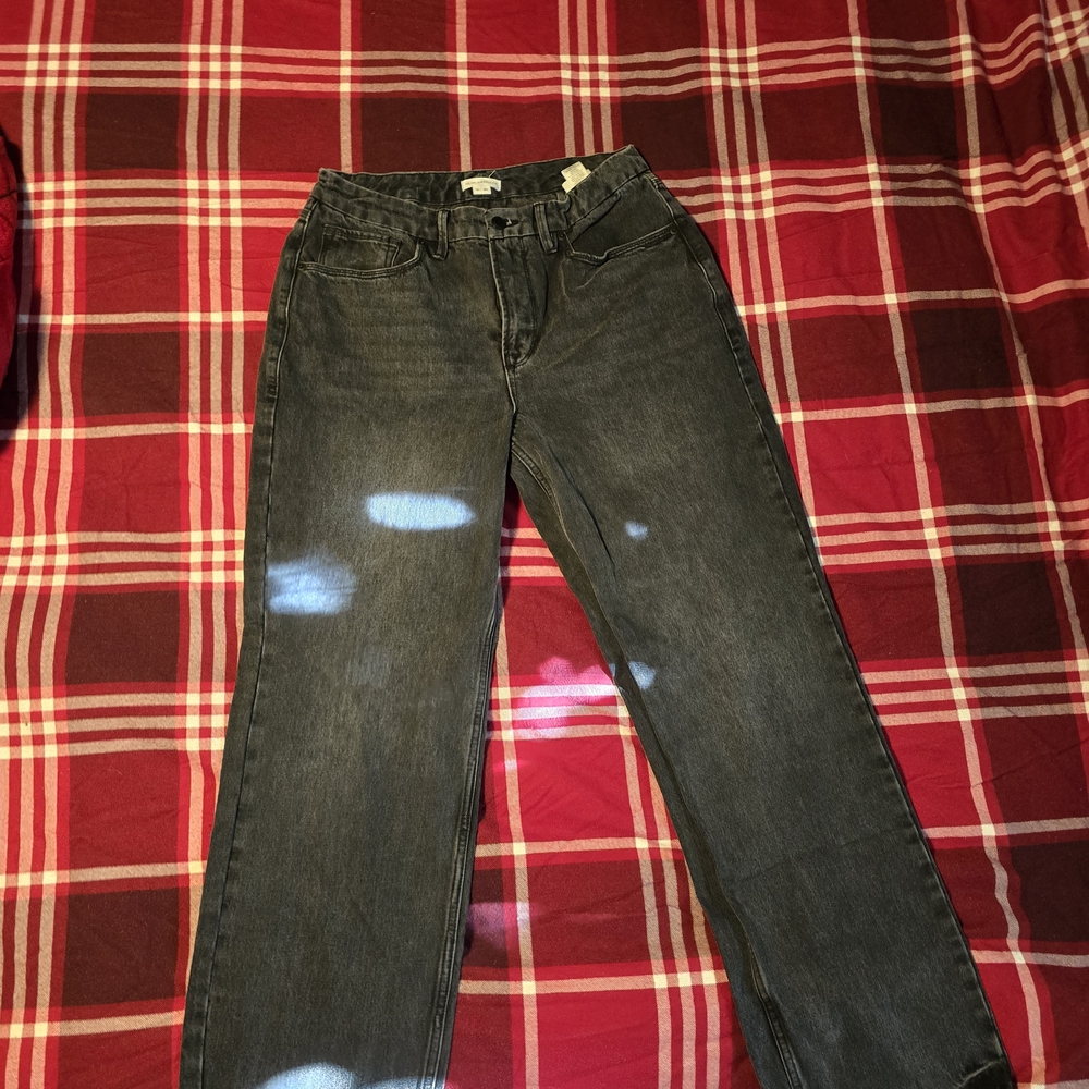 Good American Women's Relaxed Black Jeans